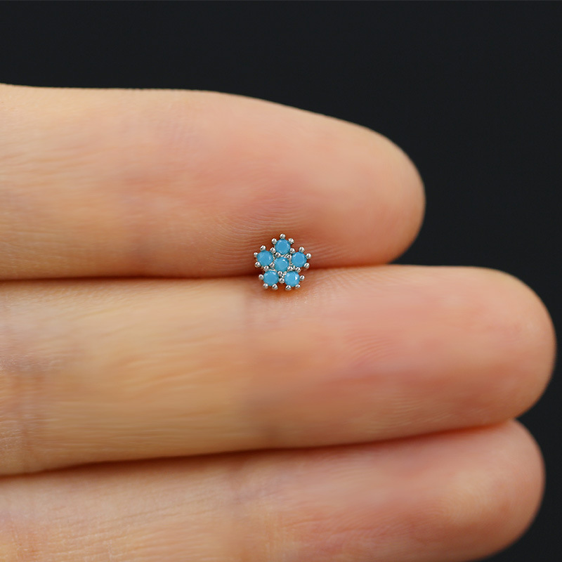 盖贝欧美跨境小清新蓝色系列小花L杆穿刺鼻钉五角星鼻钉鼻饰 多人群专供特价新品工厂直销详情图11