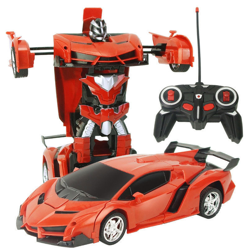 one-click remote control deformation car rc rechargeable electric racing car model police car children's remote control car sports car boy toy car Item Picture