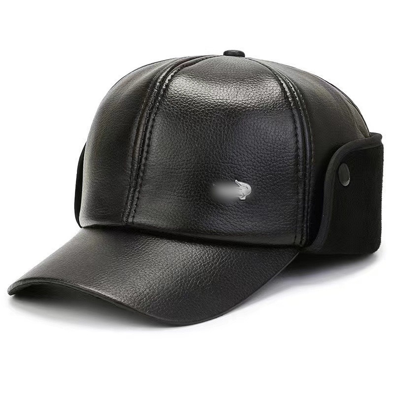 hat men's autumn and winter peaked cap ear protection woolen hat cold protection thickening warm outdoor middle-aged and elderly baseball cap cross-border Specification drawing