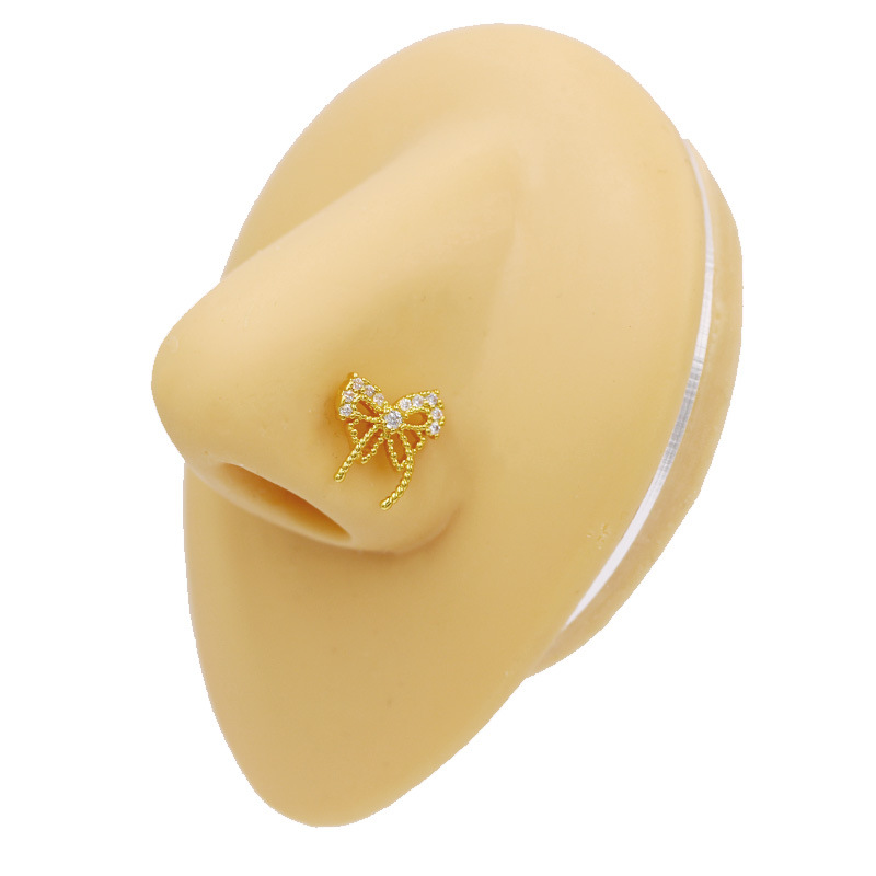 时尚个性穿刺饰品多款多色潮流配饰简约百搭男女通用新款热销鼻钉白底实物图