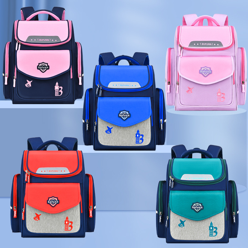 new space schoolbag primary school student grade 1-3-6 children backpack 6-9-12 years old boys and girls burden reduction details Picture