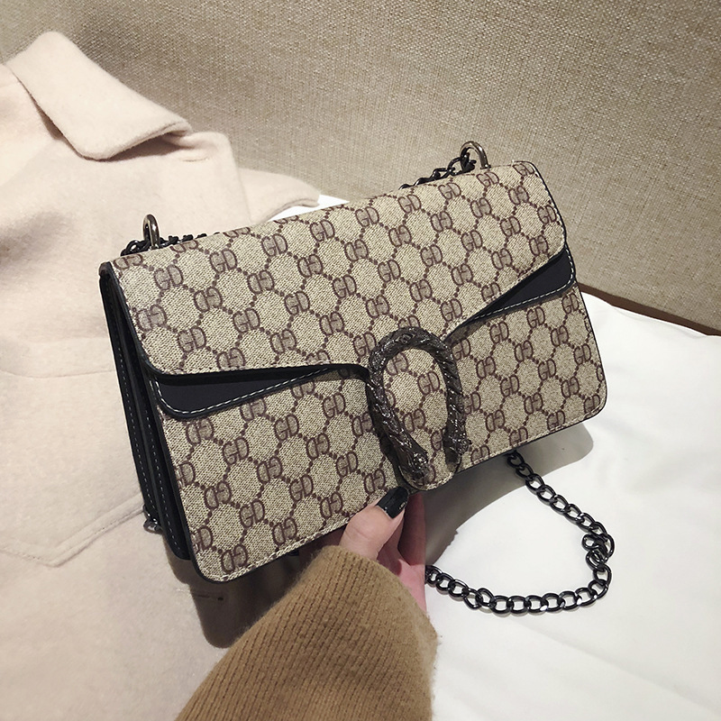 cross-border bag 2025 new fashion dionysian cross-body bag vintage printed mini shoulder crossbody chain women's bag bags full figure