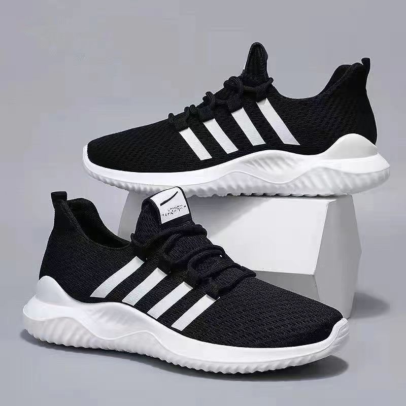 new men's shoes spring and autumn breathable casual shoes low-top korean style trendy versatile sneaker shoes fashion flyknit running shoes Application Scenario