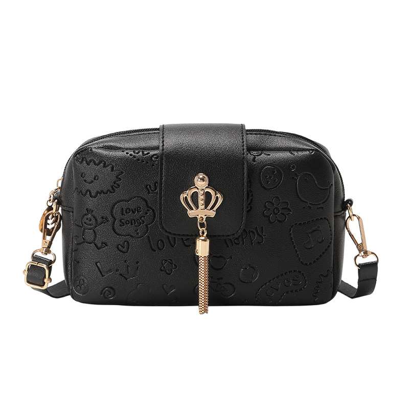 printed camera bag 2022ladies bag korean style fashion mobile phone bag fresh sweet one shoulder bag female Item Picture