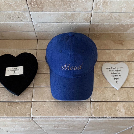 super good texture! high-grade blue brushed baseball cap female white big head circumference face little wild peaked cap Specification drawing