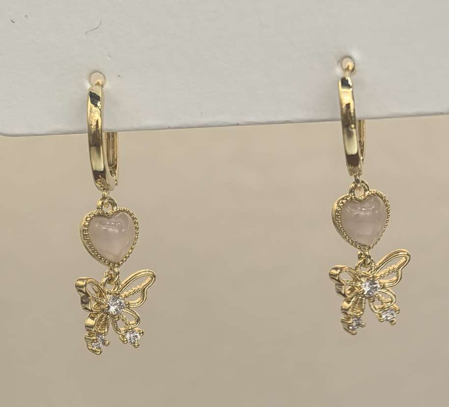 蝴蝶时尚珍珠耳钉耳饰女气质简约耳钉爆闪耳针耳饰品百搭耳饰品女款饰品图