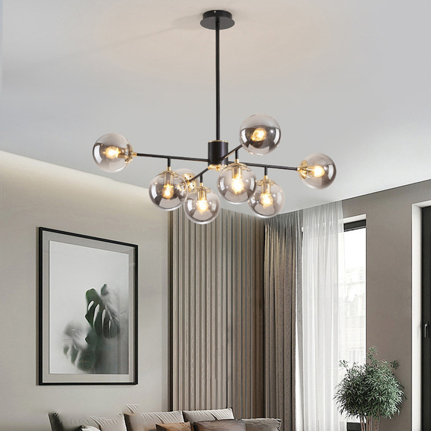 新款魔豆客厅吊灯现代简约餐厅卧室房间北欧个性家用网红分子灯具