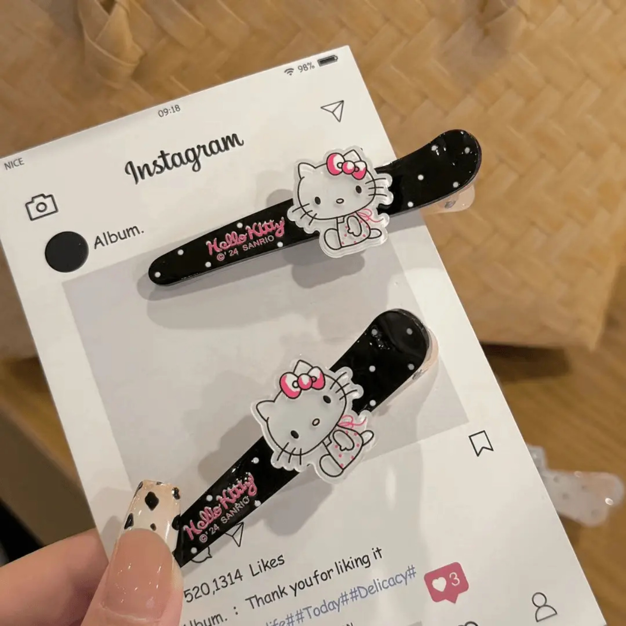 sanrio kitty ins duckbill clip bangs fun hair accessories headwear hairpin cute japanese style cartoon cute hairpin full figure