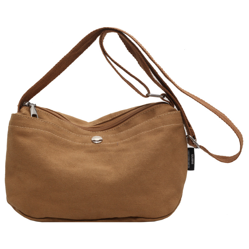 one piece dropshipping simple fashion in europe and america one-shoulder small cloth bag female college student shopping leisure canvas messenger bag Specification drawing