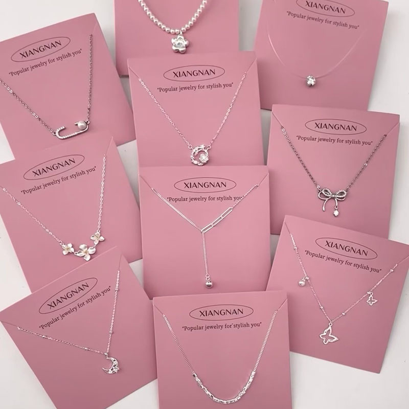 s925 sterling silver pearl necklace for women special-interest design light luxury high-grade non-fading simple clavicle chain accessories wholesale full figure