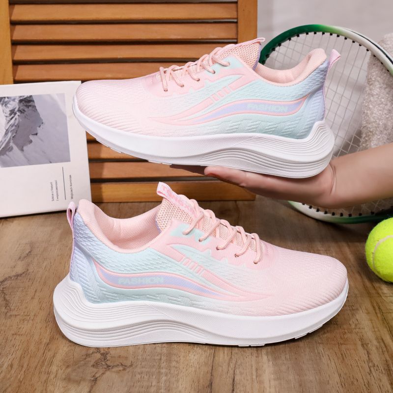 2025 new spring and autumn new super light running shoes sneakers breathable shock absorption soft bottom student light running women's shoes Specification drawing