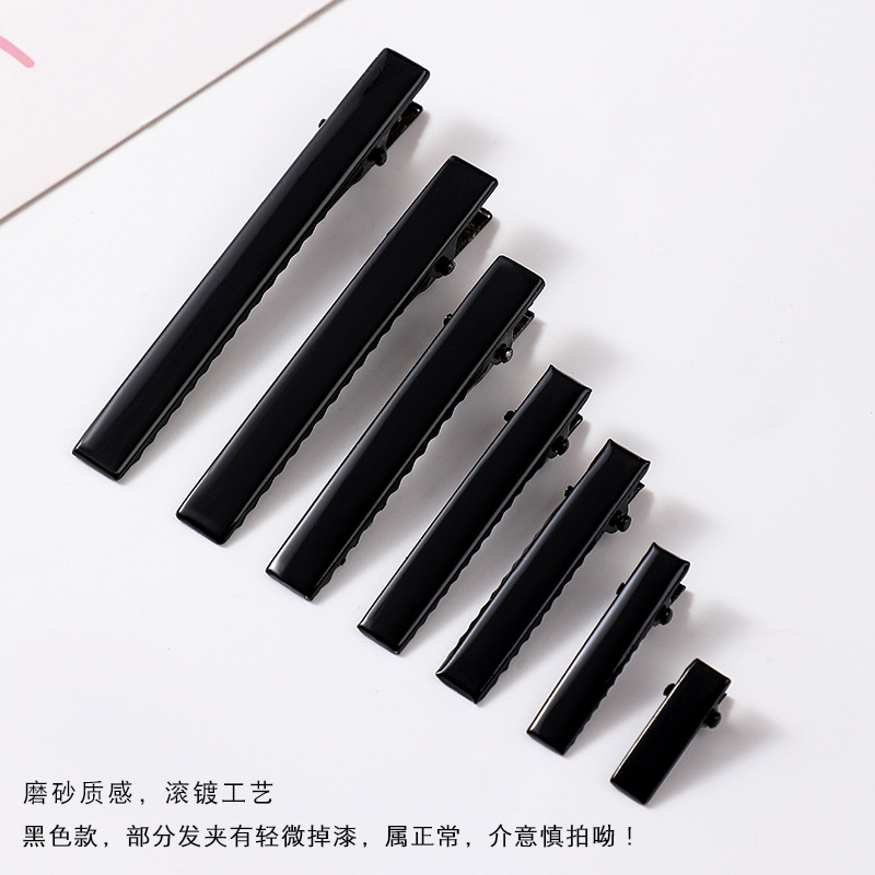 square duckbill clip crocodile clip fine square clip handmade material bottom embryo diy bottom clip metal hair clip hairpin accessories for women Item Picture