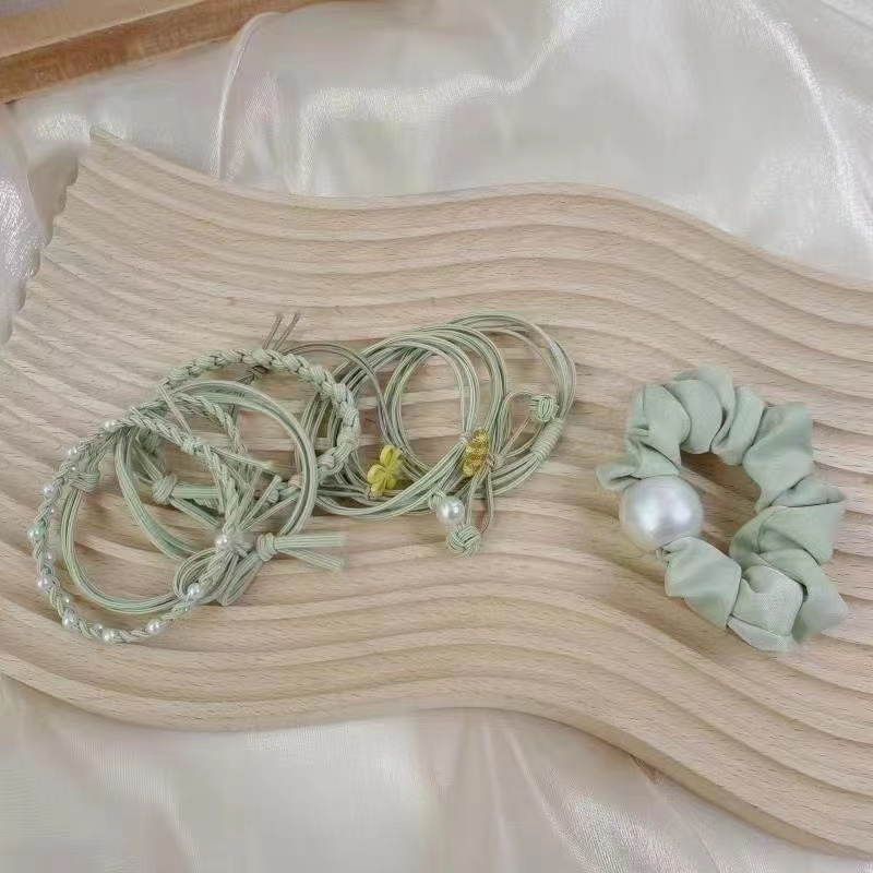 时尚条纹肠圈发圈女韩版简约扎头绳头饰发饰品学生百搭发圈