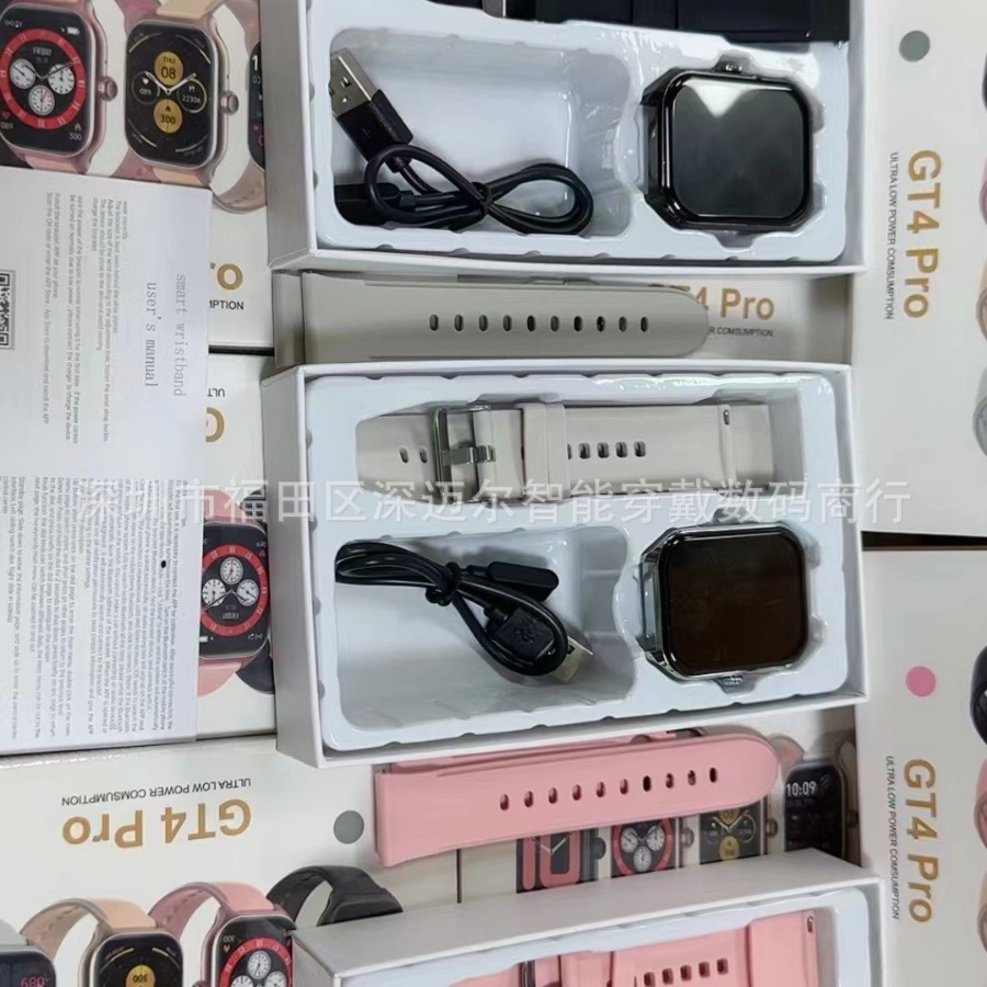 popular gt4 pro smart watch cross-border new call heart rate blood oxygen monitoring double strap huami watch details Picture