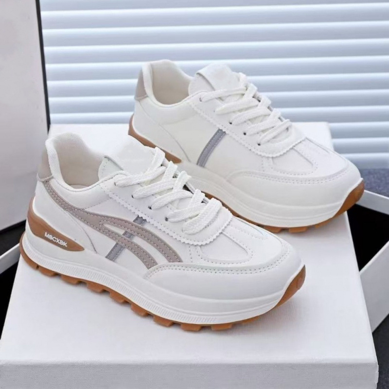 sports shoes for women spring and autumn 2025 new all-matching leather platform light running shoes women's casual cortez women's details Picture
