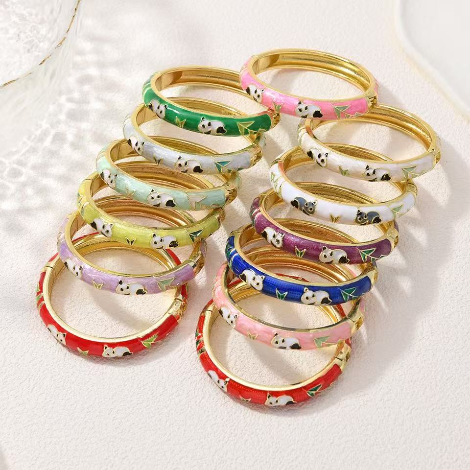 Retro enamel bracelets, colorful oil-dripping floral export accessories, popular scenic spots