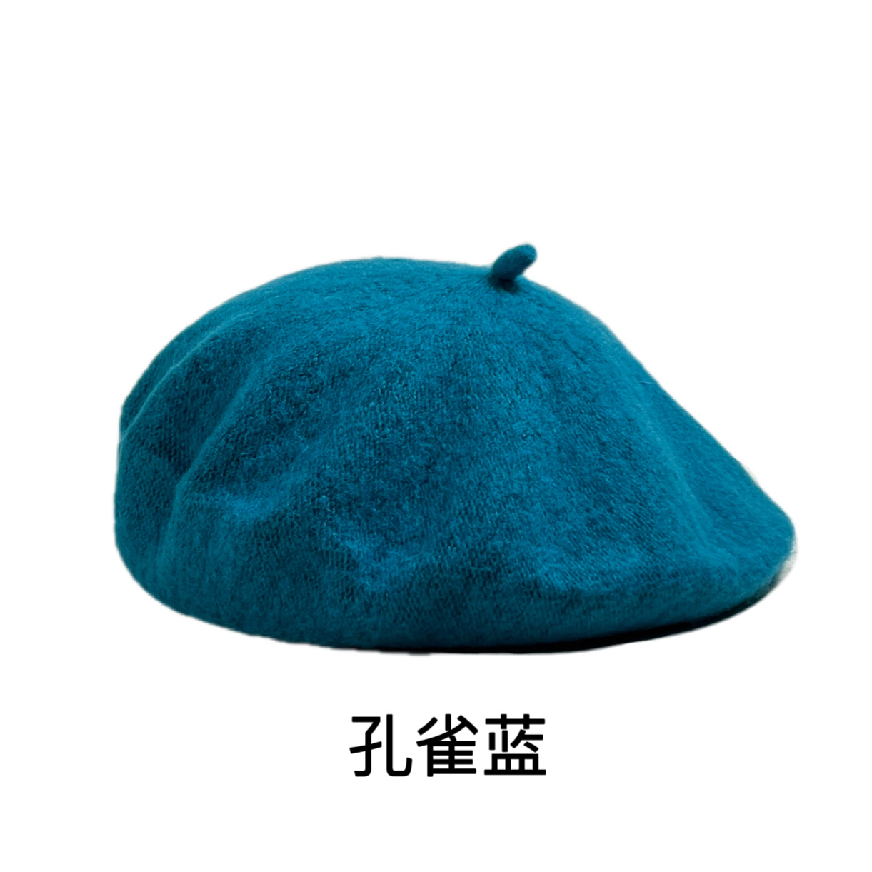 cross-border hat female wool beret vintage british woolen knitted painter cap adult autumn and winter warm hat details Picture