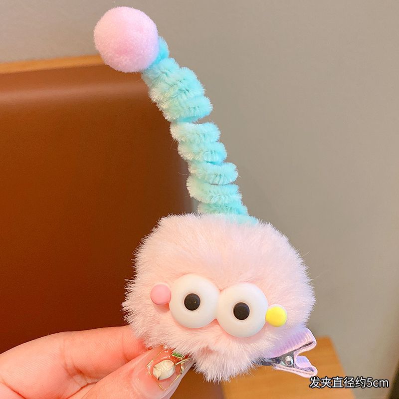 children's cute briquette twisted stick barrettes antenna ugly doll dopamine little girl's hair pin cartoon funny hair accessories Application Scenario