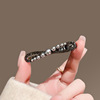 elegant pearl hairpin female black bow metal barrettes high sense side clip bang clip simple duckbill clip Specification drawing