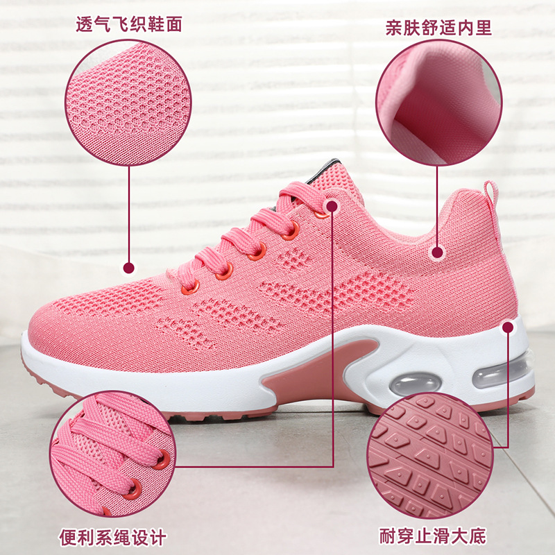 women's shoes summer new air cushion shoes lightweight fashion thick bottom foreign trade women's running shoes soft bottom breathable sneakers women Application Scenario