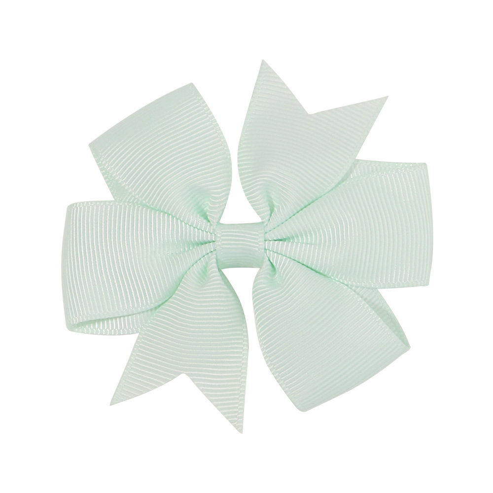 cross-border european and american amazon handmade baby bubble flower children's dovetail v-shaped rib ribbon bowknot hair clip Specification drawing