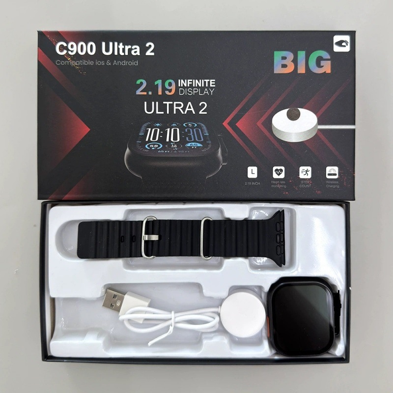 source factory c900ultra2 smart watch huaqiang north s9ultra2 bluetooth calling men's sports watch Specification drawing