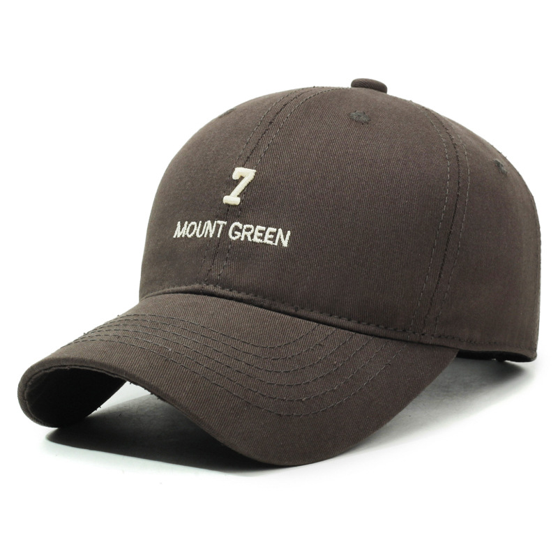 hat spring and autumn men's and women's face-looking small soft top peaked cap outdoor casual sun hat embroidered digital washed baseball cap Item Picture