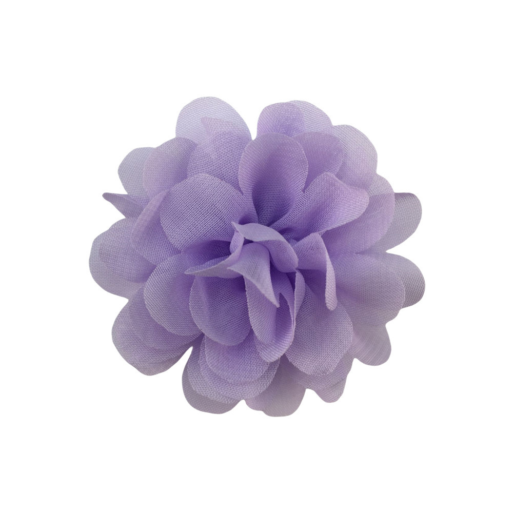 cross-border 5cm children's chiffon flower barrettes girl princess half cloth wrapper double fork hairpin cute baby side clip headdress details Picture
