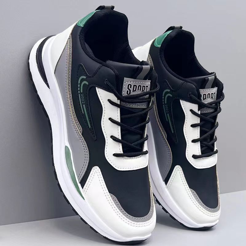 factory wholesale autumn new men's sports shoes breathable mesh shoes cross-border plus size men's shoes flyknit pu comfortable men's shoes full figure