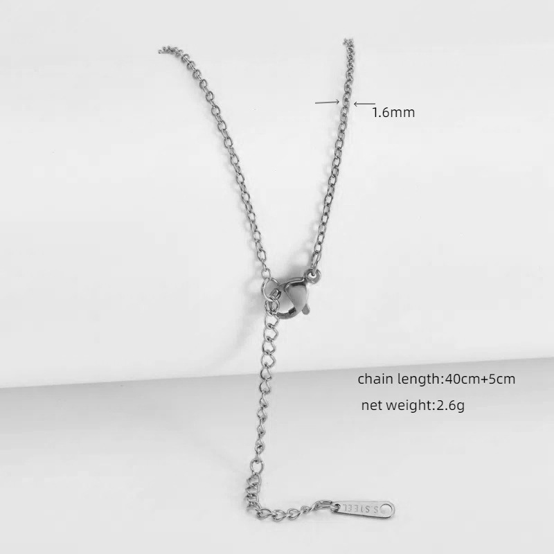 cross-border titanium steel necklace all-match 18k gold chain o-shaped chain hemp flowers chain blade chain stainless steel chain diy ornament Item Picture