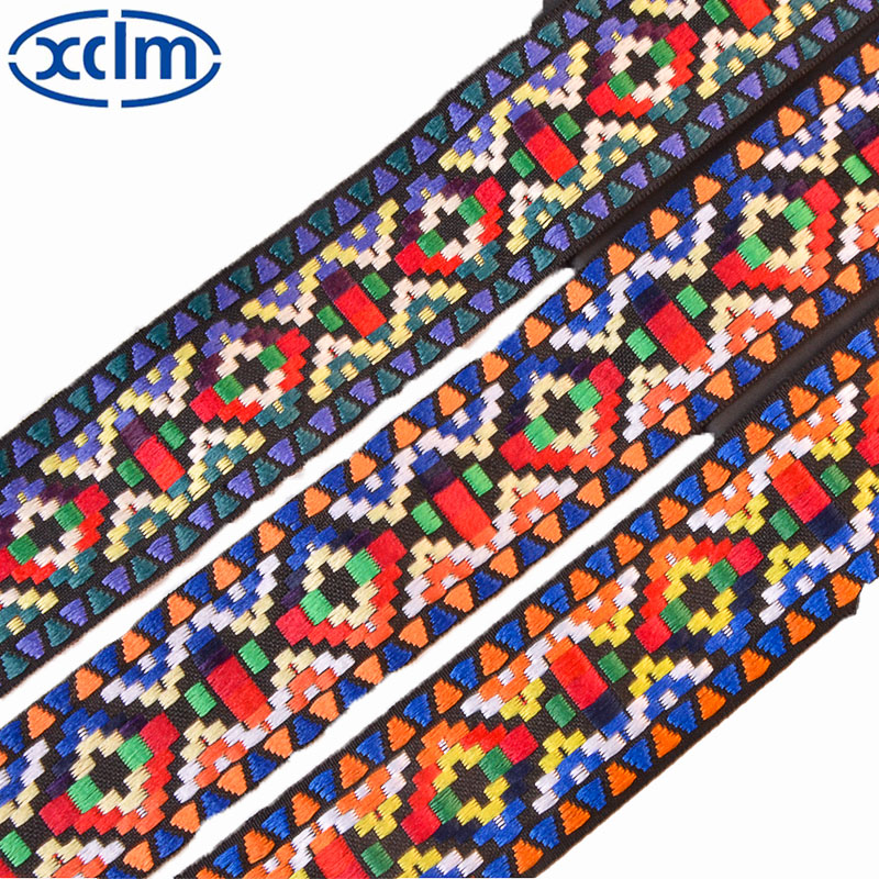 4.5cm Ethnic-style jacquard polyester woven tape, clothing accessories, bags, curtains, home textiles woven fabric tape Application Scenario