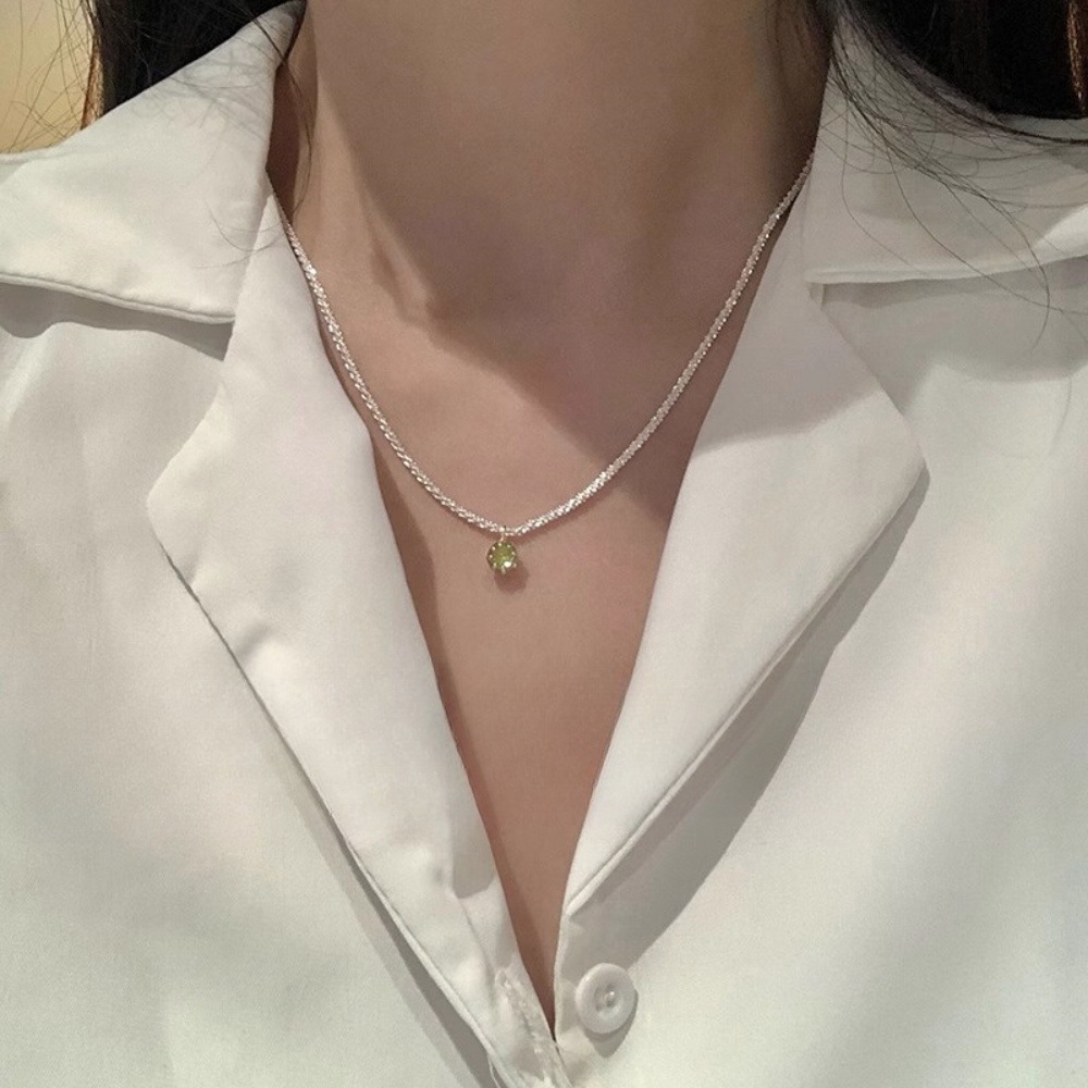 li luoxin s925 sterling silver pearl necklace accessories women's non-fading light luxury high-grade all-match clavicle chain wholesale Item Picture