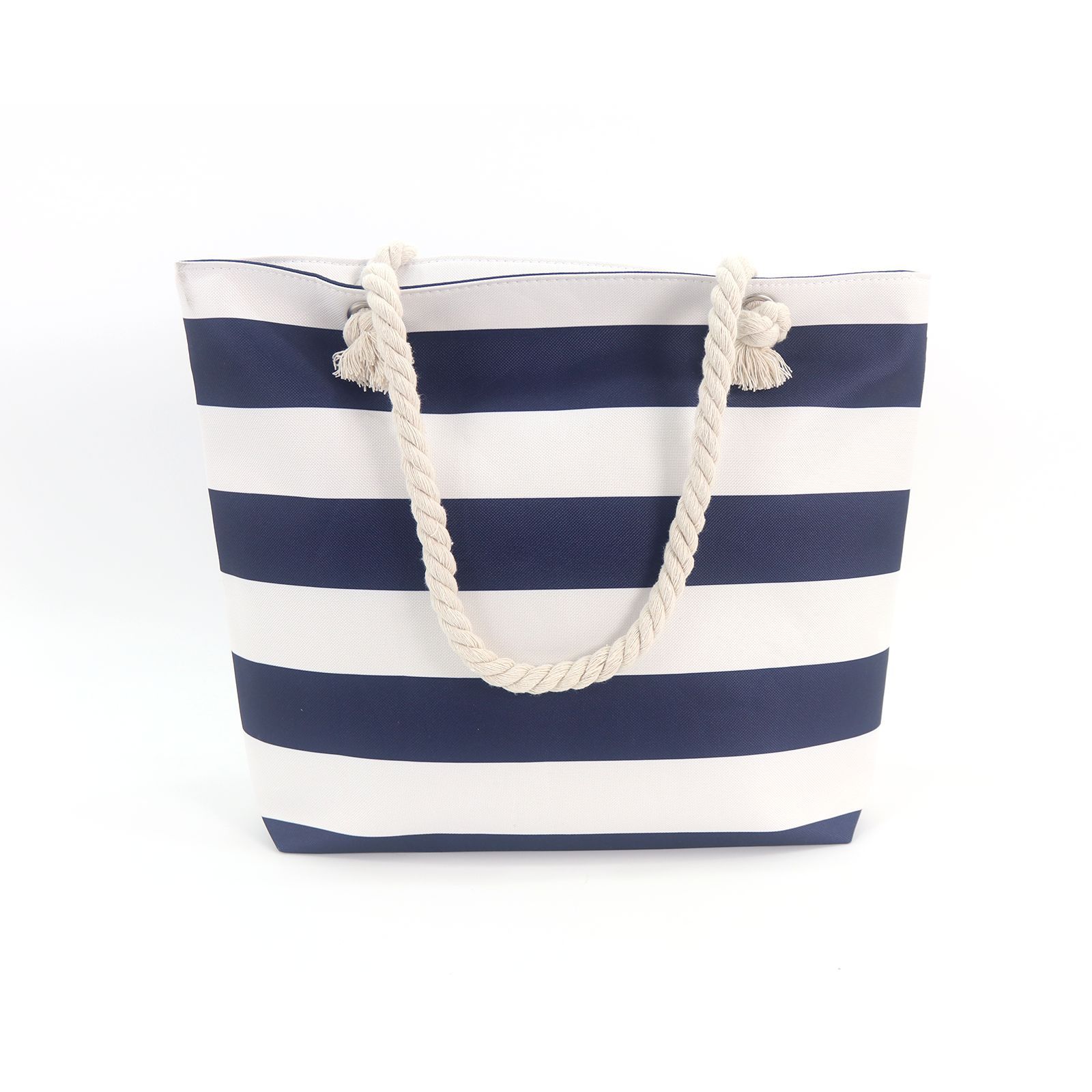 cross-border large capacity striped beach bag women's bag underarm shoulder bag simple all-match casual storage canvas bag Item Picture