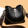 cross-border texture bucket bags women's spring and summer new high-grade retro multi-layer large capacity portable shoulder messenger bag Item Picture