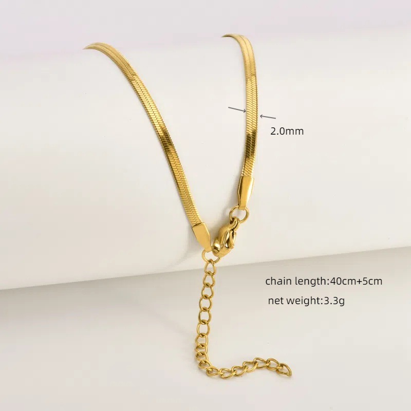 cross-border titanium steel necklace all-match 18k gold chain o-shaped chain hemp flowers chain blade chain stainless steel chain diy ornament Application Scenario