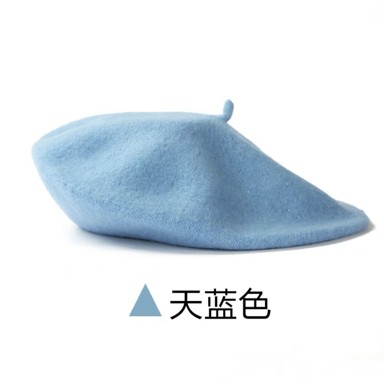 cross-border hat female wool beret vintage british woolen knitted painter cap adult autumn and winter warm hat Specification drawing