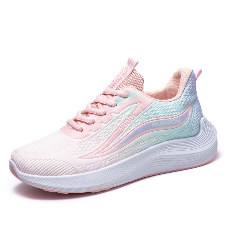 cross-border wholesale sneakers women's new spring summer non-slip soft bottom and wear resistance mesh breathable casual shoes all-match ultra-light Item Picture