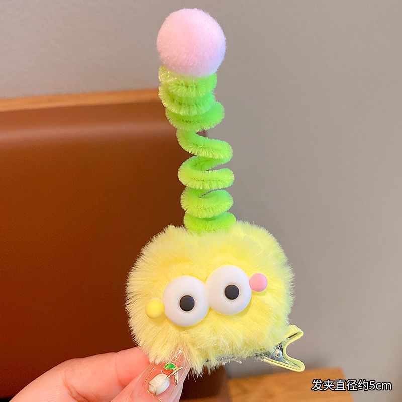 children's cute briquette twisted stick barrettes antenna ugly doll dopamine little girl's hair pin cartoon funny hair accessories full figure