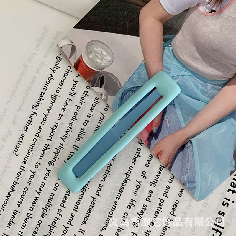 frosted square bb clip summer candy color hair clip female back head broken hair bar hairclip side bang clip female full figure