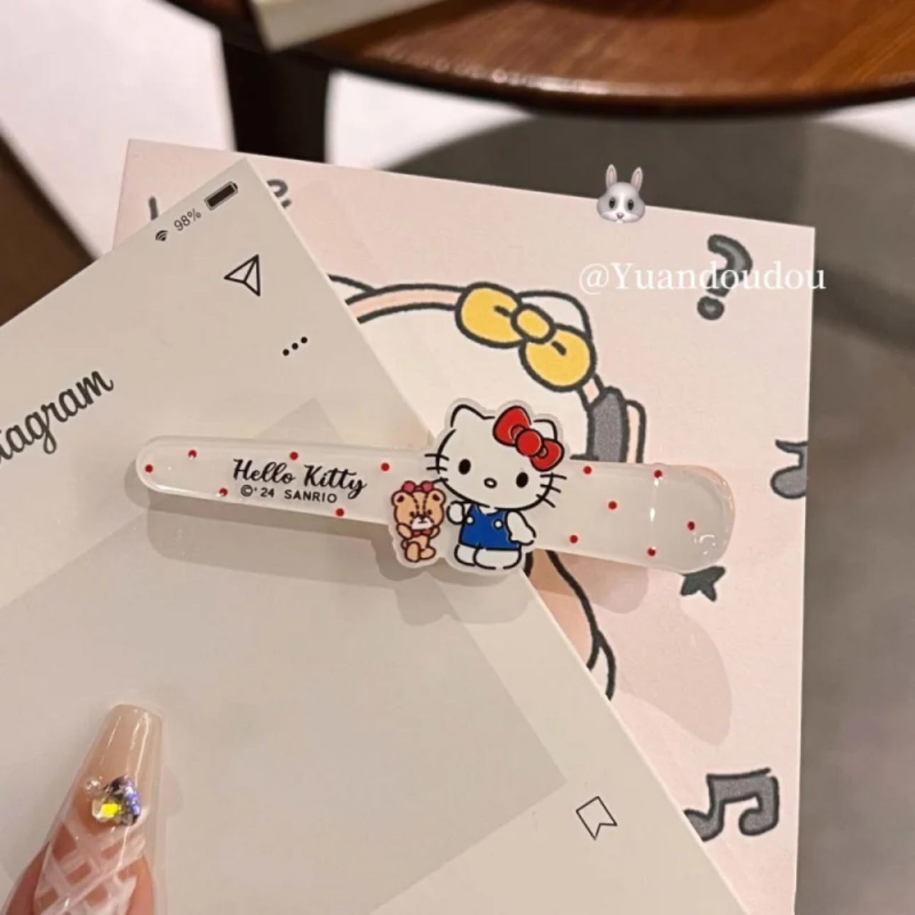 sanrio kitty ins duckbill clip bangs fun hair accessories headwear hairpin cute japanese style cartoon cute hairpin Item Picture