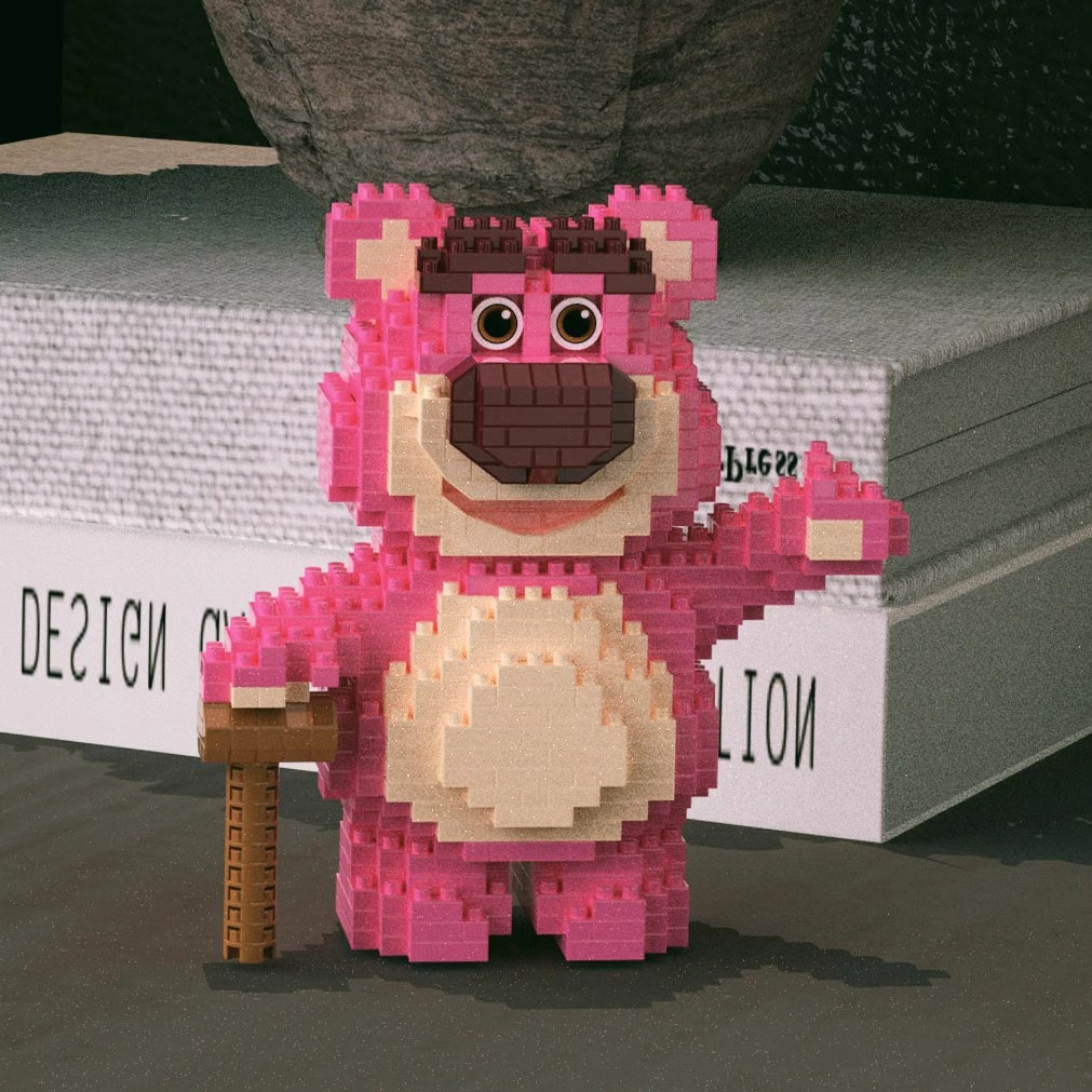 compatible with lego building blocks strawberry little bear cartoon doll micro particles assembled educational toys stall blind box wholesale Application Scenario