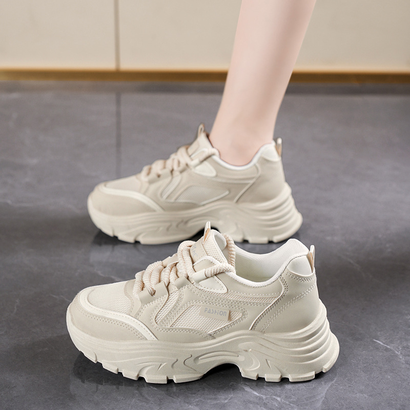 2025 spring women's shoes new breathable mesh surface shoes women's korean-style all-match platform sneakers casual dad trendy shoes Application Scenario
