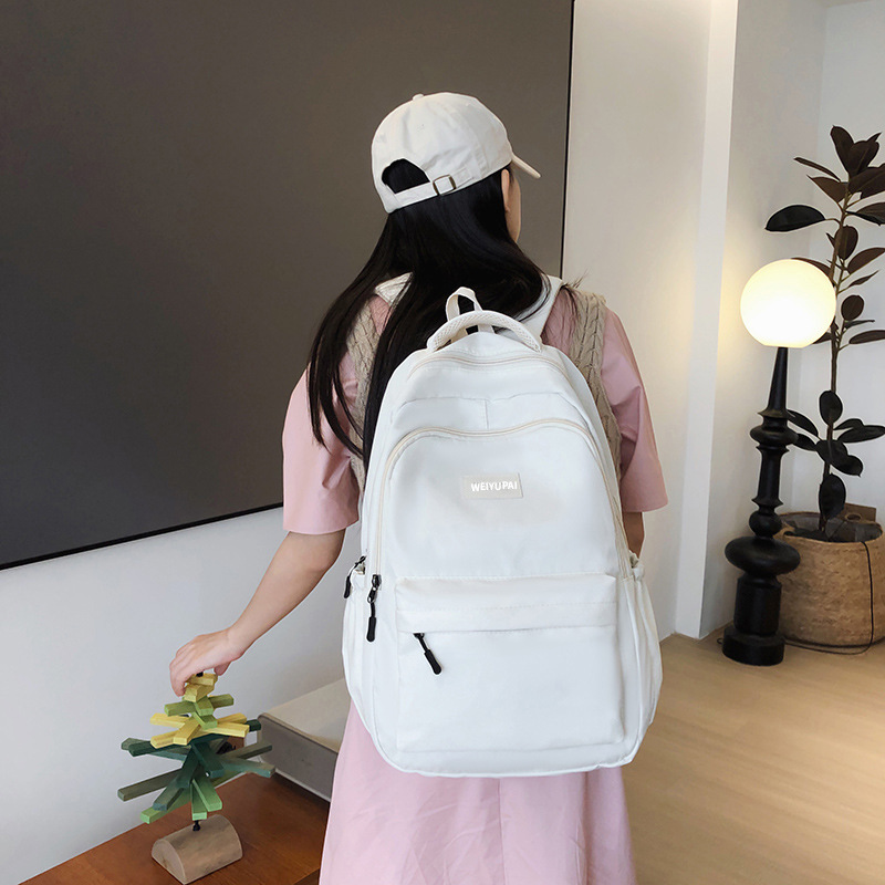 weiyupai backpack large capacity high school student simple all-match ins university style computer backpack student schoolbag details Picture