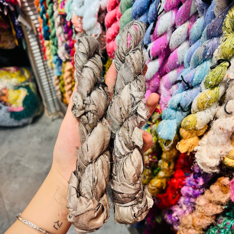 DIY imported new silk yarn, purely handcrafted. DIY accessories, accessories, decorative bags, necklaces, bracelets, circumference 3 Specification image