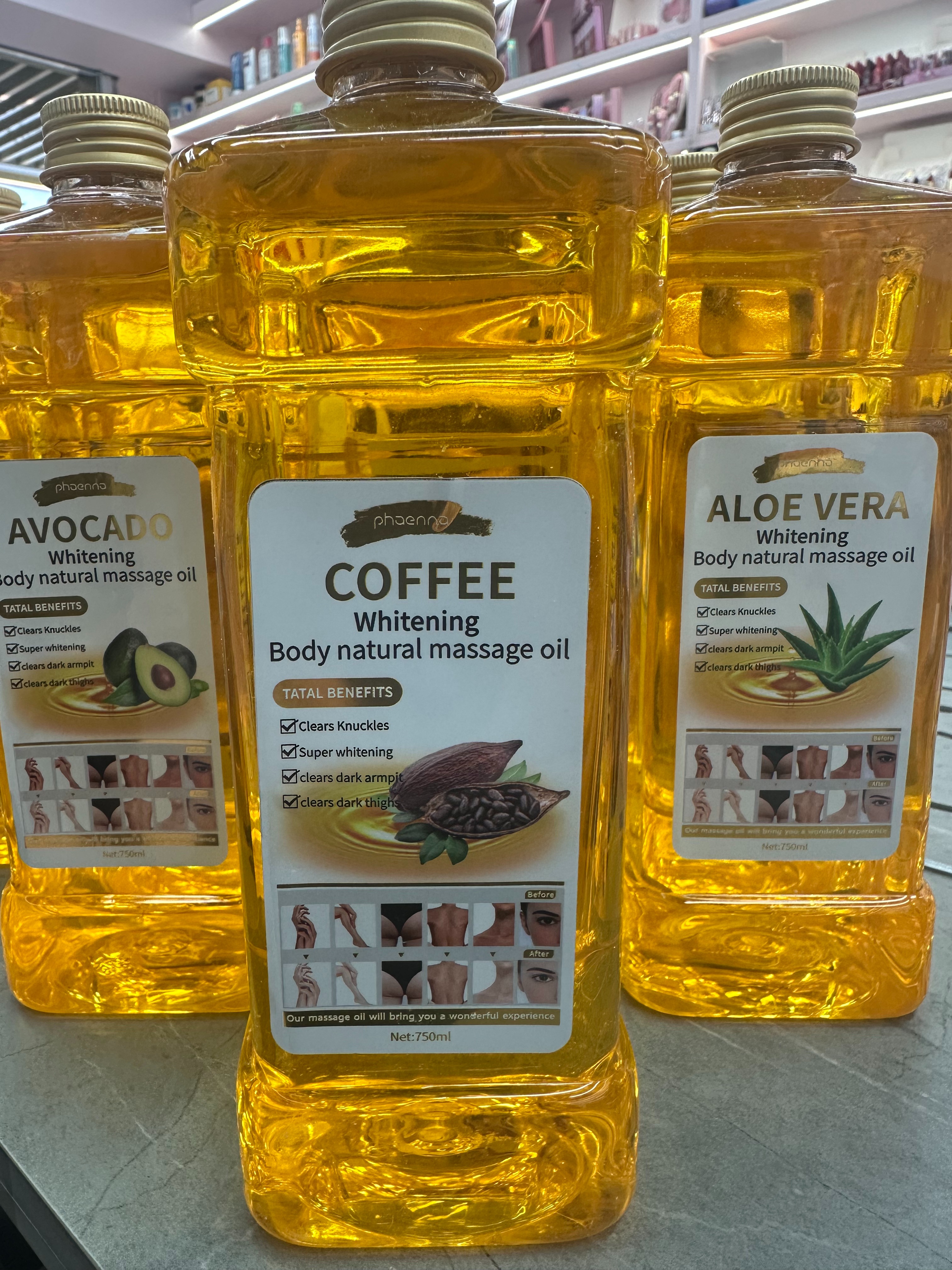 跨境750ML可可果面部身体按摩油Cocoa Fruit - Facial and Body Massage Oil产品图