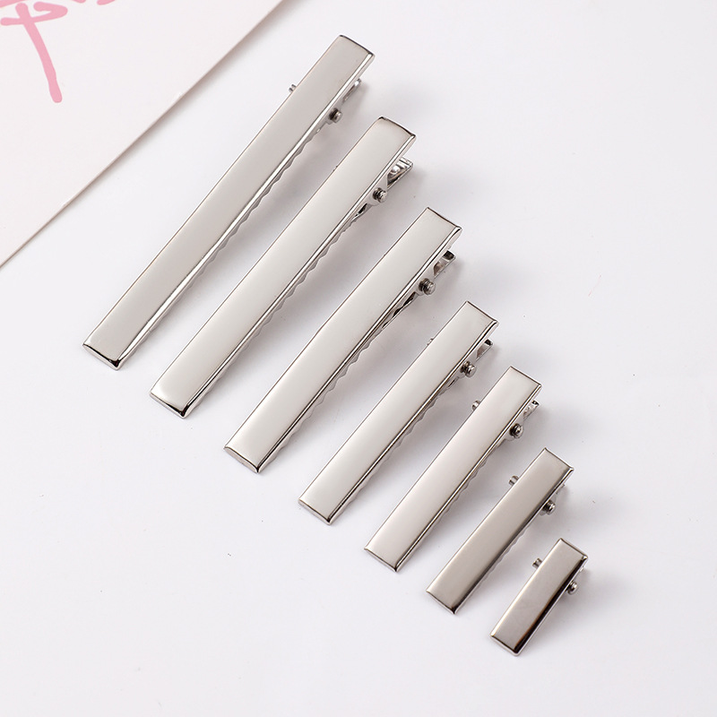 square duckbill clip crocodile clip fine square clip handmade material bottom embryo diy bottom clip metal hair clip hairpin accessories for women full figure