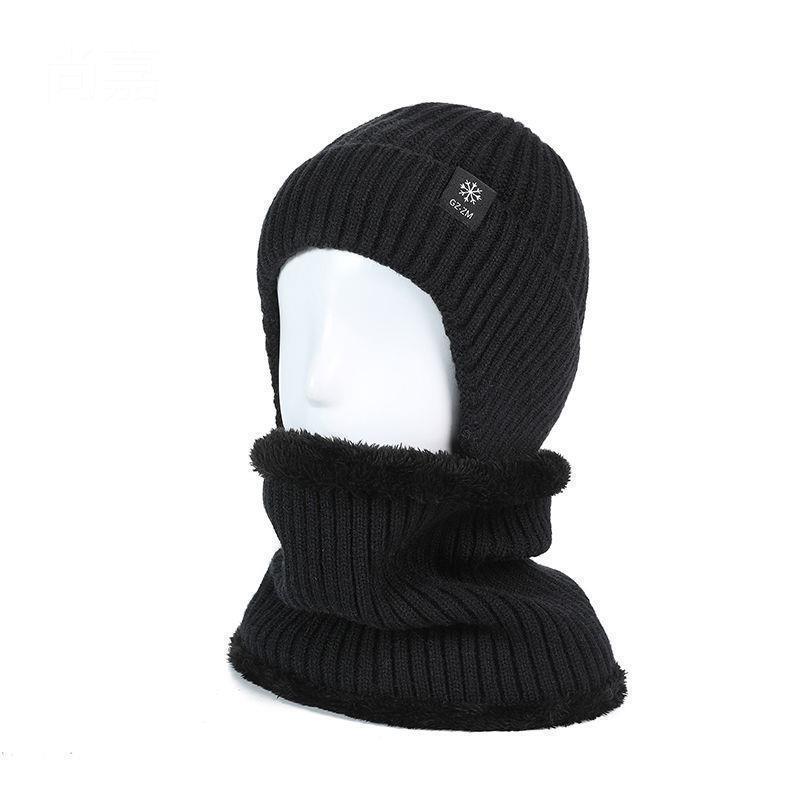 middle-aged and elderly people's hats dad grandpa men's winter warm ear protection old man thickened knitting woolen cap men's winter full figure