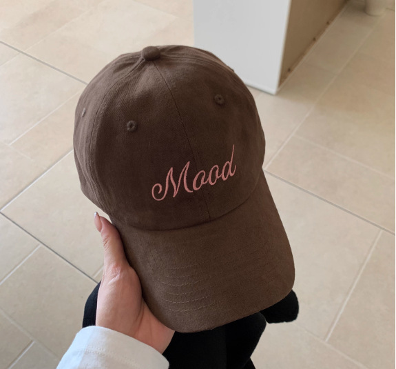super good texture! high-grade blue brushed baseball cap female white big head circumference face little wild peaked cap details Picture