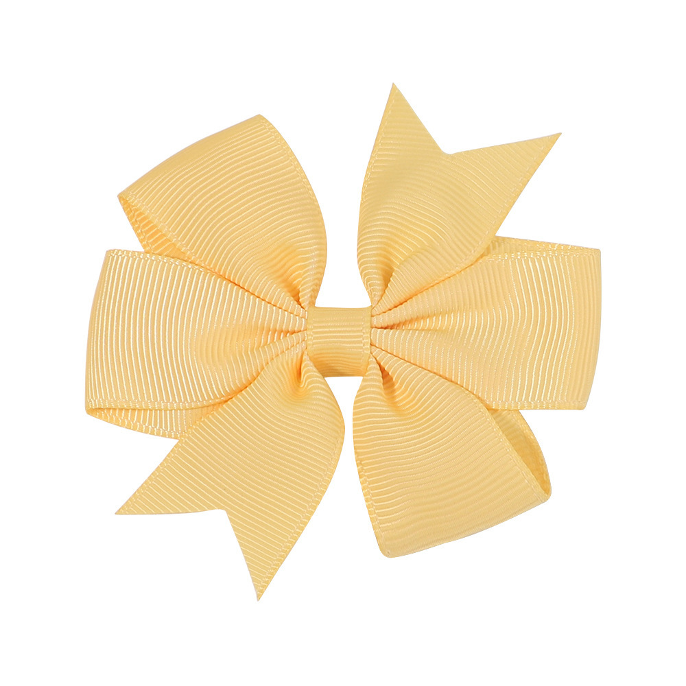 cross-border european and american amazon handmade baby bubble flower children's dovetail v-shaped rib ribbon bowknot hair clip full figure
