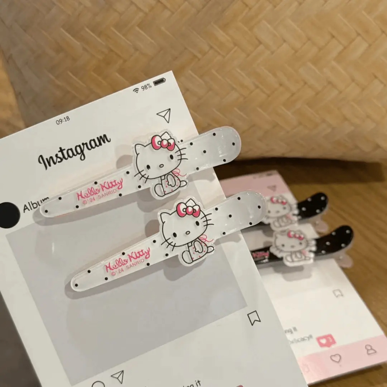 sanrio kitty ins duckbill clip bangs fun hair accessories headwear hairpin cute japanese style cartoon cute hairpin Specification drawing